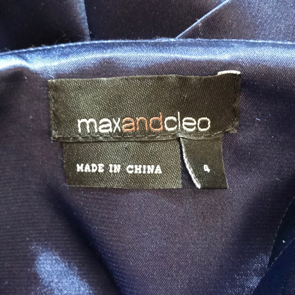 Gorgeous Max & Cleo Royal Blue Strapless Dress Sz4 - Picture 11 of 12